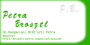 petra brosztl business card